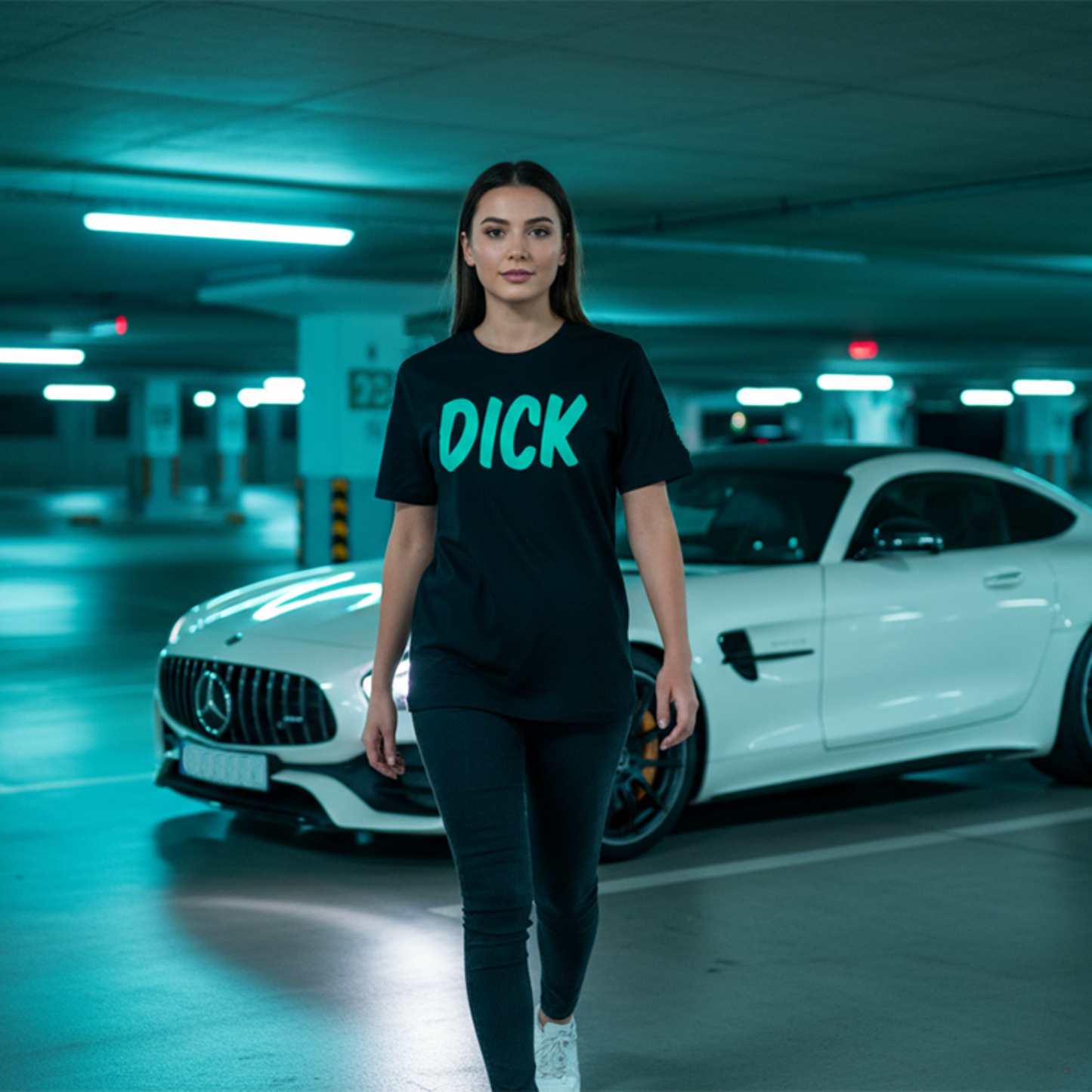 DICK (Teal Lettering) Car Meet T-Shirt