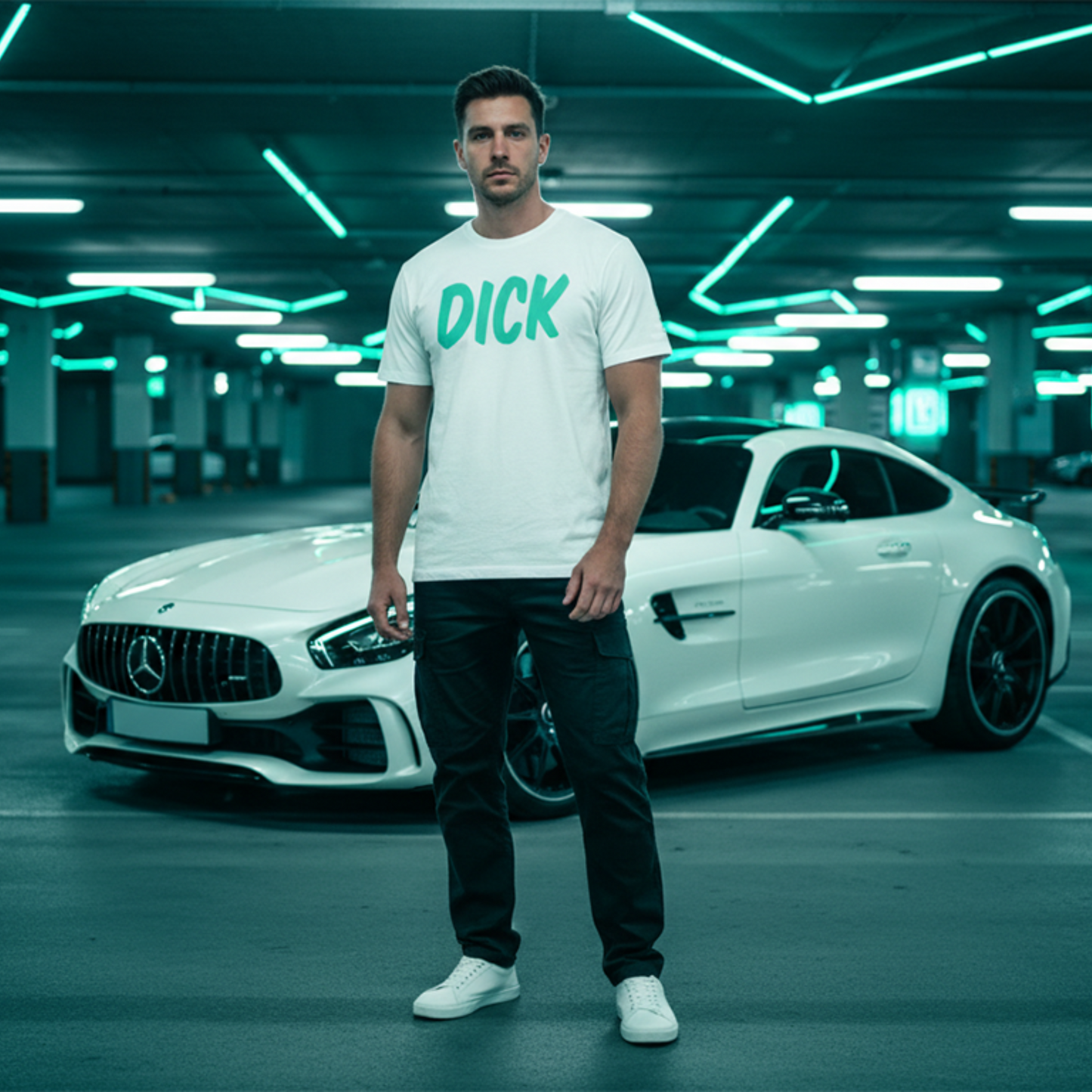 DICK (Teal Lettering) Car Meet T-Shirt