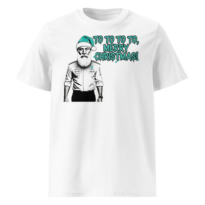 White Toto Wolff Merry Christmas T-Shirt Front View