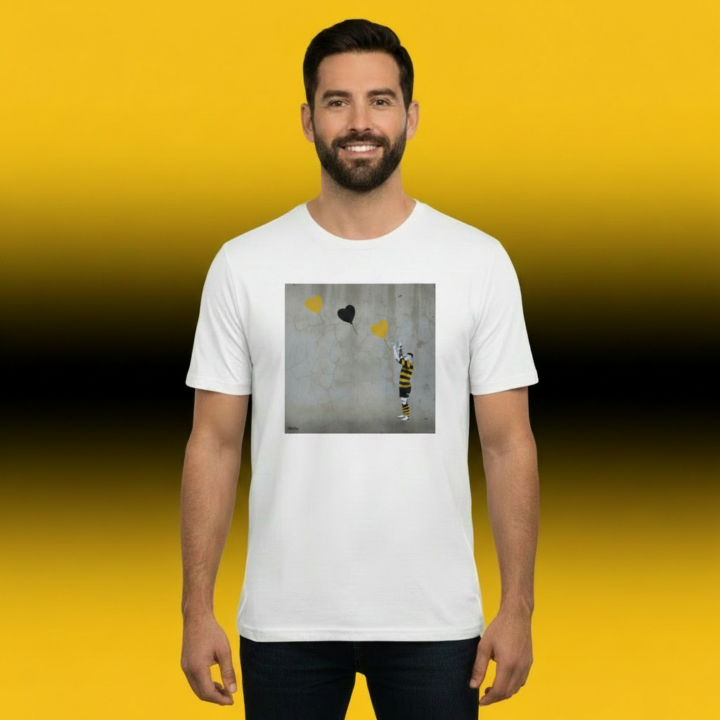 Young Munster Rugby Heart Balloons Street Art T‑Shirt