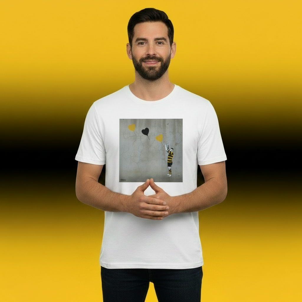 Young Munster Rugby Heart Balloons Street Art T‑Shirt