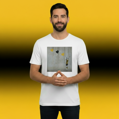 Young Munster Rugby Heart Balloons Street Art T‑Shirt
