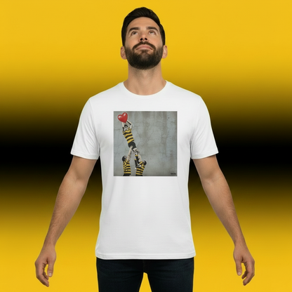Young Munster Lineout Street Art Rugby T‑Shirt Red Heart