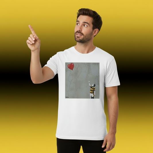 Young Munster Rugby Boy Dreams Street Art T‑Shirt with Red Heart