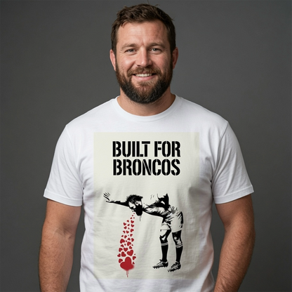 BUILT FOR BRONCOS Rugby T-Shirt - Stone