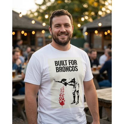 BUILT FOR BRONCOS Rugby T-Shirt - Stone