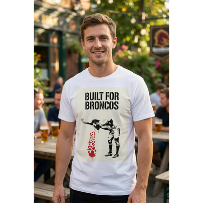 BUILT FOR BRONCOS Rugby T-Shirt - Stone