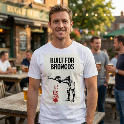 BUILT FOR BRONCOS Rugby T-Shirt - Stone