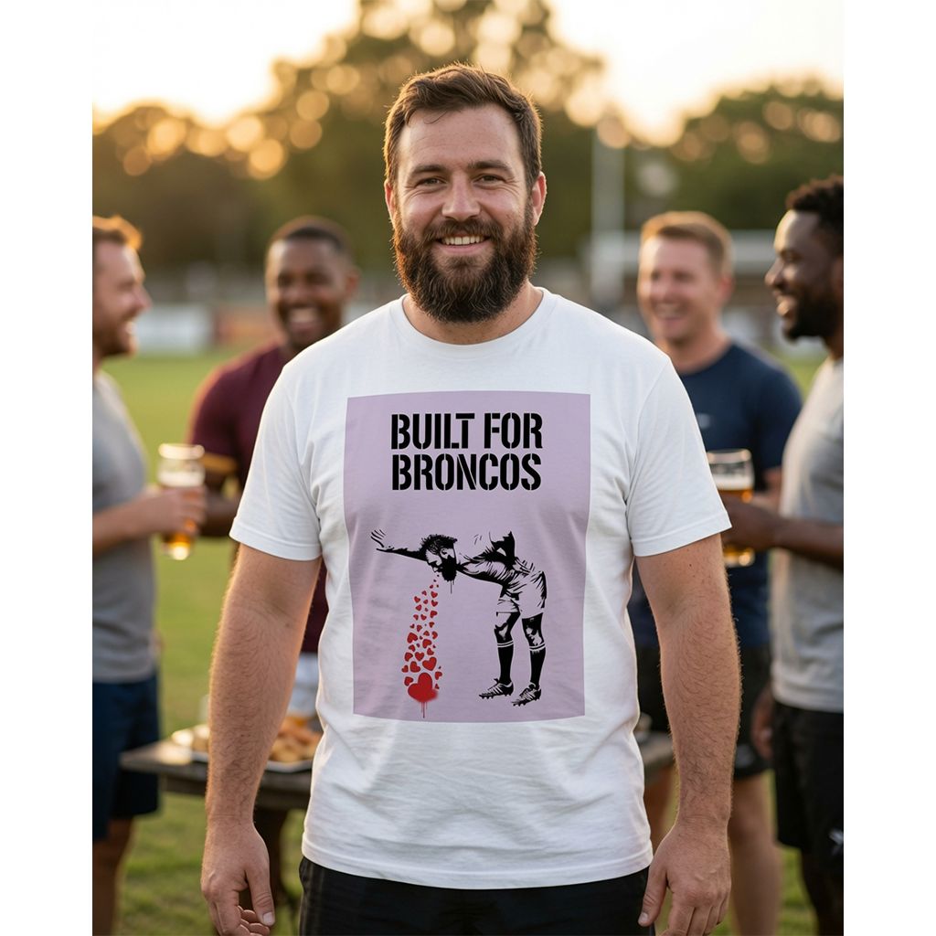 BUILT FOR BRONCOS Rugby T-Shirt - Grape