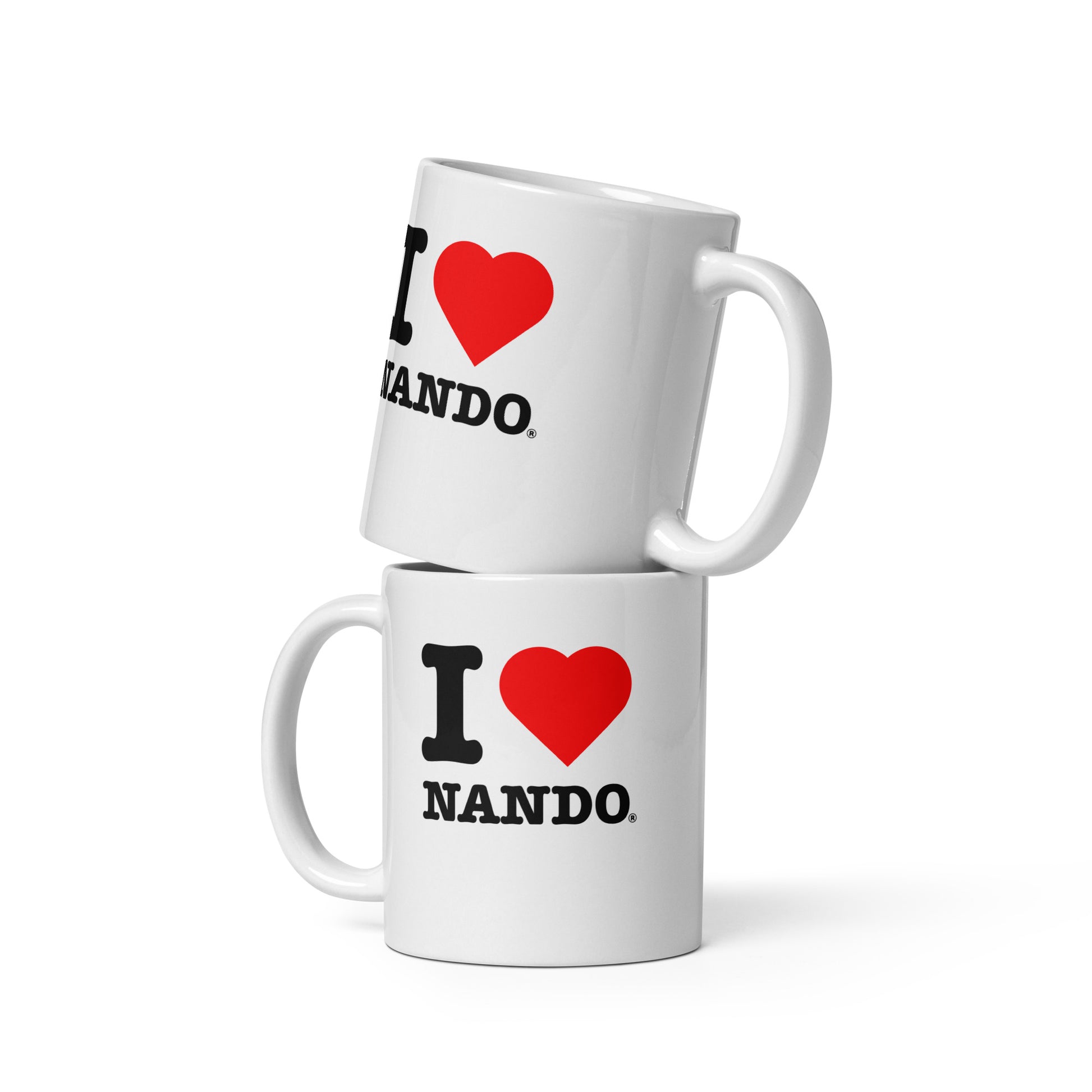 Front view of the Fernando Alonso Red Heart coffee or tea mug. Great for fans of Spanish F1 drivers and in this case the one and only Nando.

