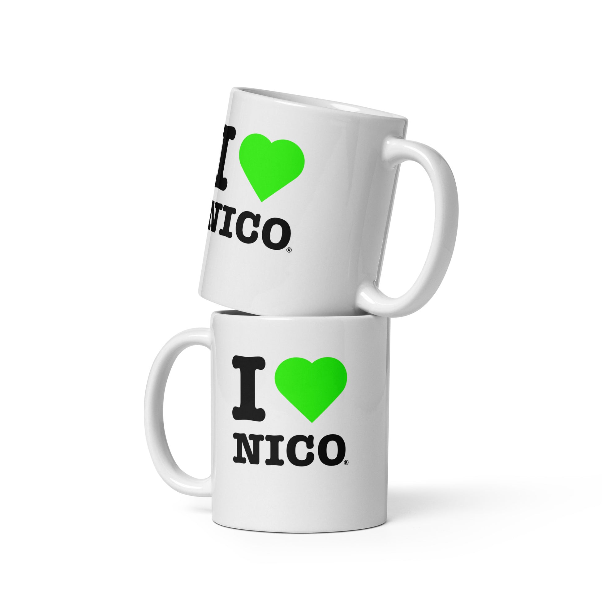 Front view of the Nico Hülkenberg German Heart coffee or tea mug. Great for fans of German drivers and in this case Nico Hülkenberg.


