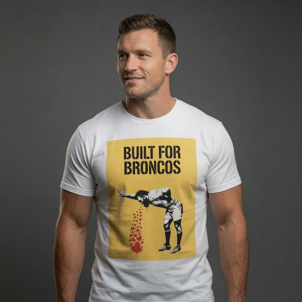 BUILT FOR BRONCOS Rugby T-Shirt - Yellow