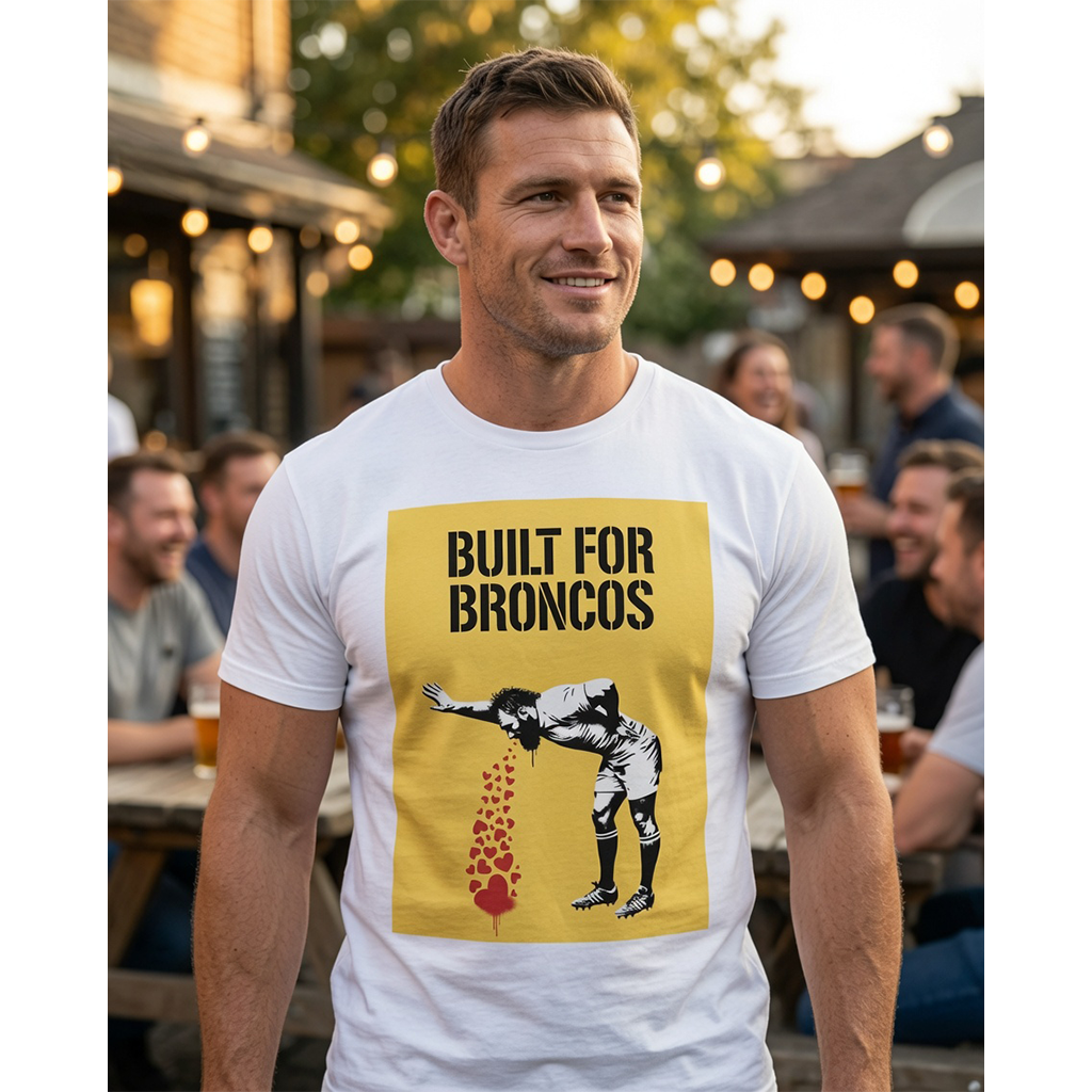 BUILT FOR BRONCOS Rugby T-Shirt - Yellow