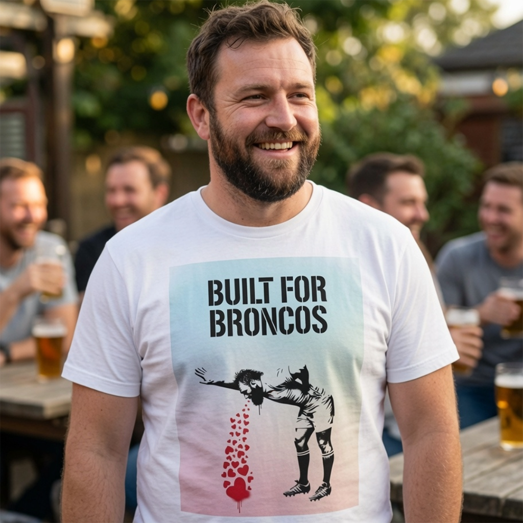 BUILT FOR BRONCOS Rugby T-Shirt - Mixed Pastel