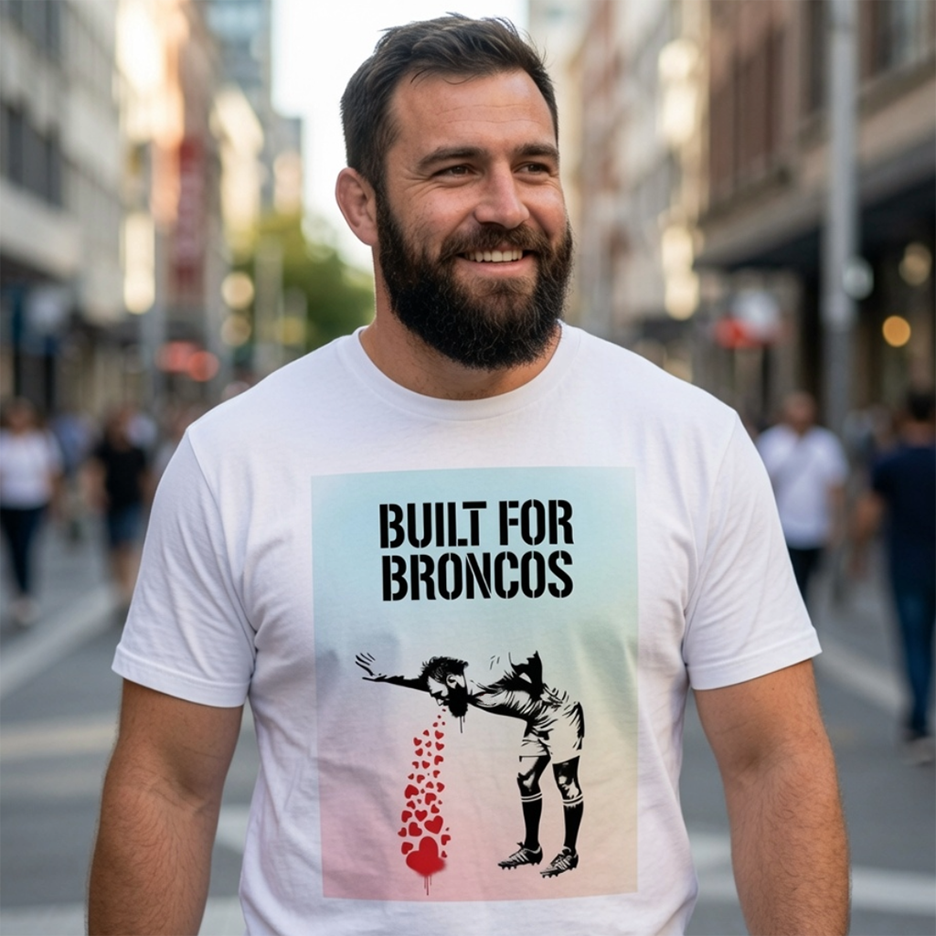 BUILT FOR BRONCOS Rugby T-Shirt - Mixed Pastel