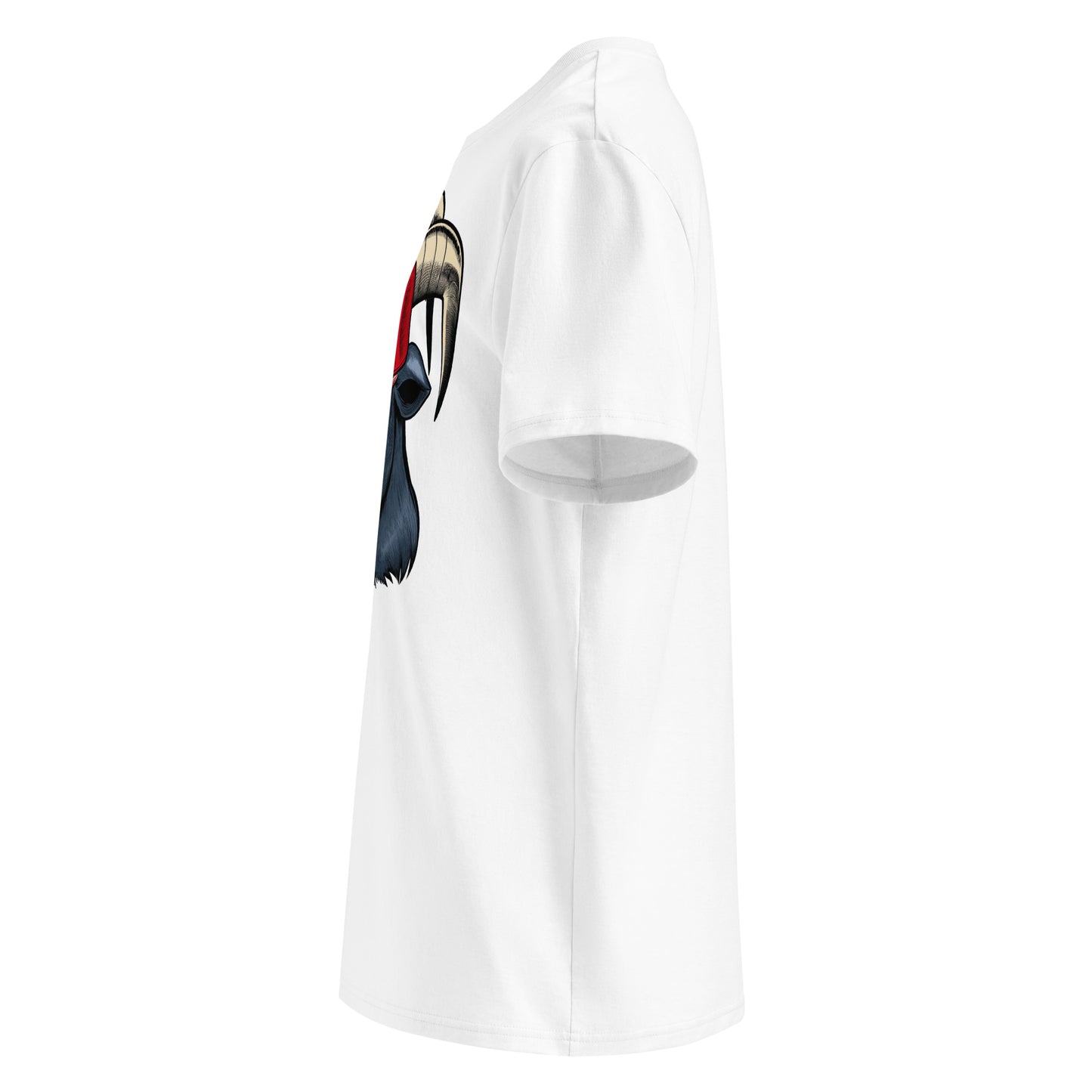 A LEFT SIDEVIEW OF THIS WHITE SHIRT CELEBRATING LEWIS HAMILTON AND HIS SUCCESSFUL CAREER IN F1.