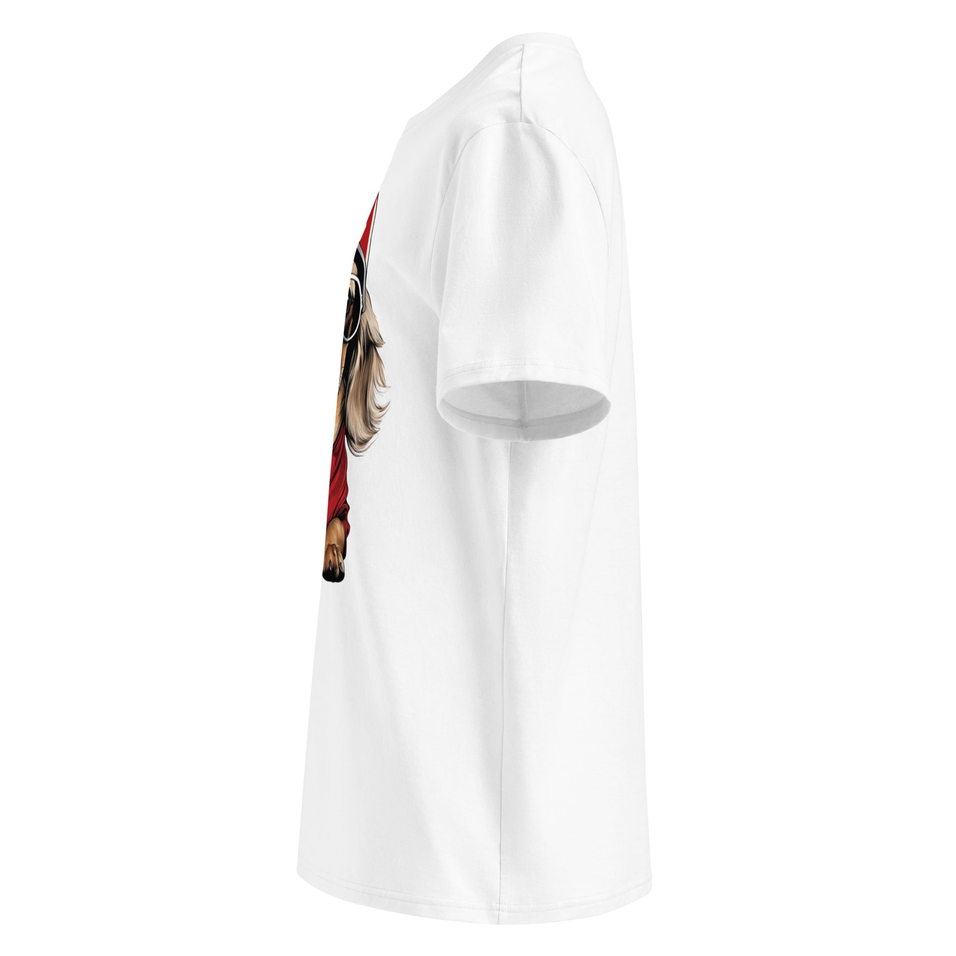 clean view from the left, the sleeve is blank but you can see the from the side some of the print detail of Leo Lecelrc on the front A great gift for Charles and Leo Leclerc fans.