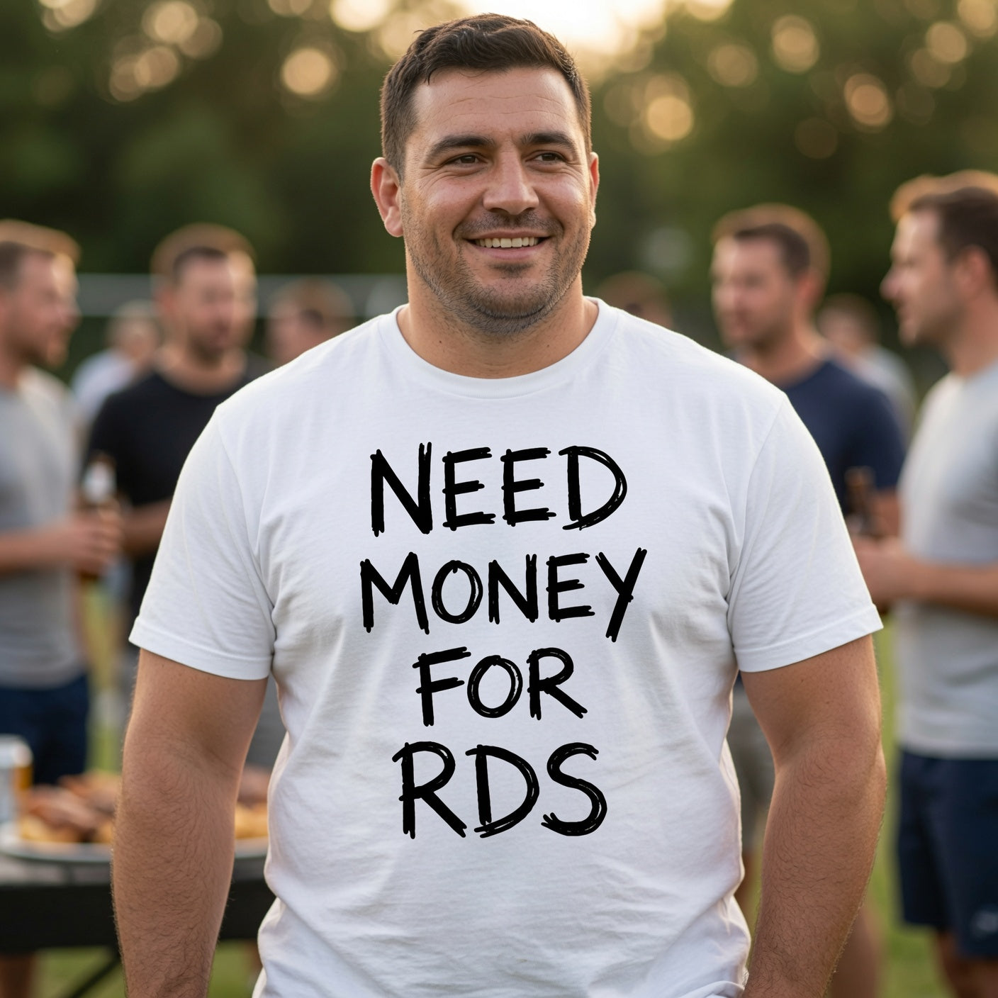 Need Money For RDS in Black White T-Shirt