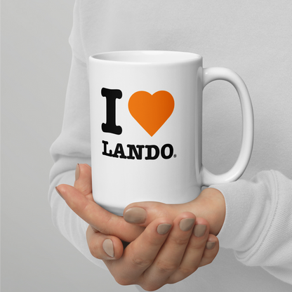 I Love Lando Papaya Heart TeeMug© 11oz and 15oz Mugs